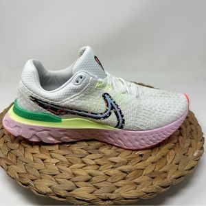 Nike Infinity React 3 Women's Running Shoes White Hot Punch Pink Foam Cobalt